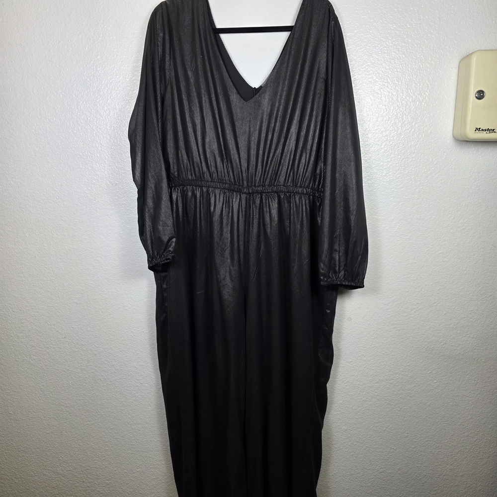 K. Jordan Metallic Wide-Leg‎ Jumpsuit Women's Size 2X